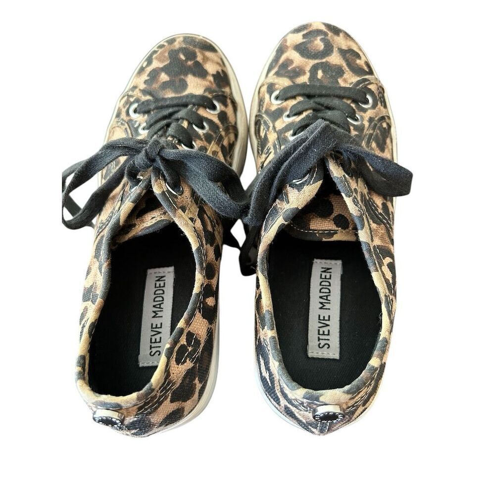 Steve Madden Emmi Women's Leopard Print Platform Sneakers Multicolor size 7 - Picture 9 of 16